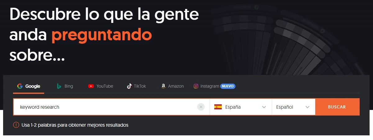 Keyword research tool